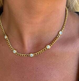 NEW CHANSUTTPEARLS women's the cleo chain in gold